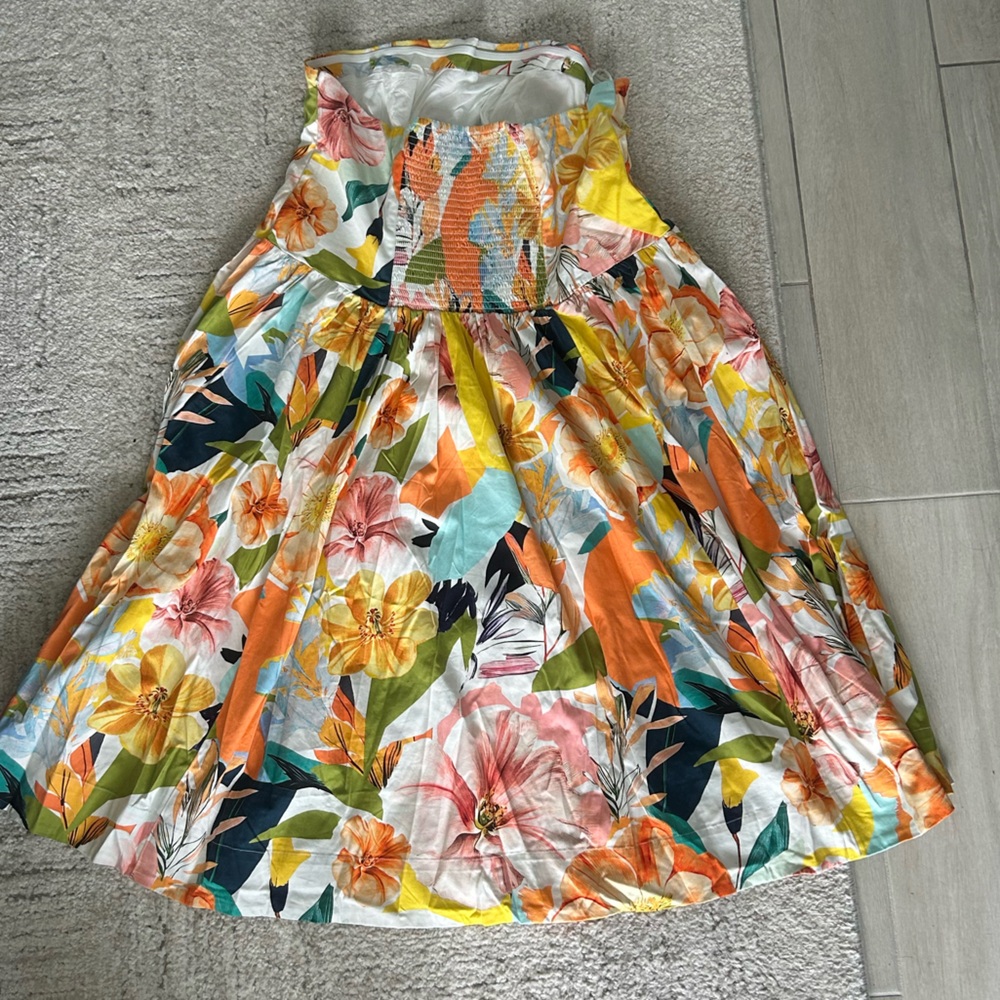 NWT!! Anthropologie Drop-Waist Floral Dress - Picture 6 of 9